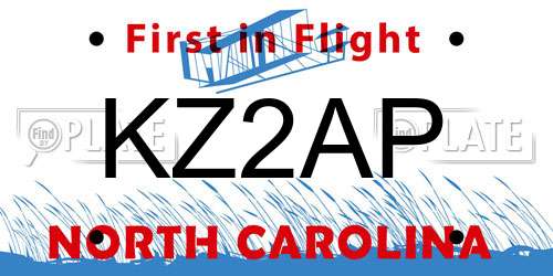 KZ2AP North Carolina License Plate