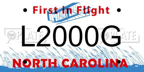 L2000G North Carolina License Plate