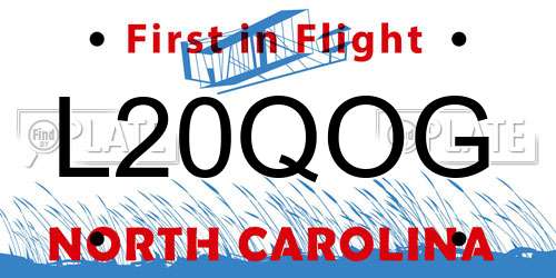 L20QOG North Carolina License Plate
