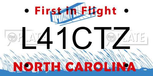 L41CTZ North Carolina License Plate