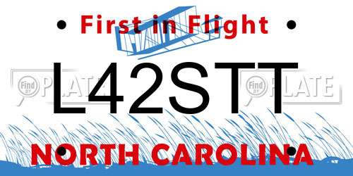 L42STT North Carolina License Plate