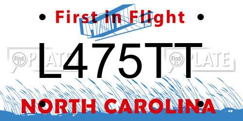 L475TT North Carolina License Plate