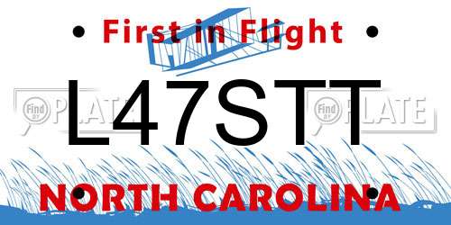 L47STT North Carolina License Plate