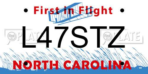 L47STZ North Carolina License Plate