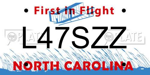 L47SZZ North Carolina License Plate
