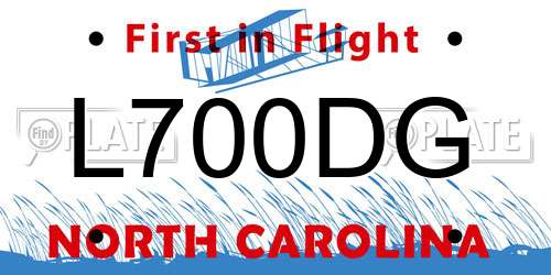 L700DG North Carolina License Plate