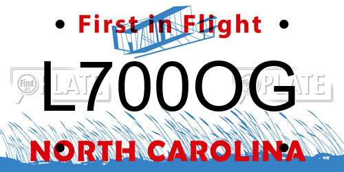 L700OG North Carolina License Plate