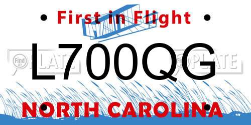 L700QG North Carolina License Plate