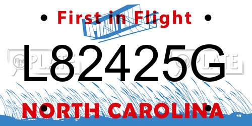 L82425G North Carolina License Plate