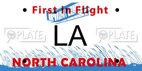 LA North Carolina License Plate