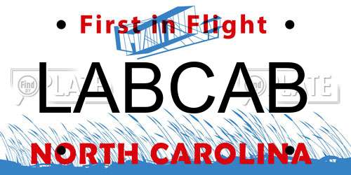 LABCAB North Carolina License Plate