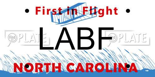 LABF North Carolina License Plate
