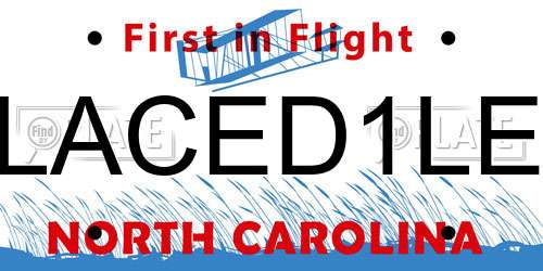 LACED1LE North Carolina License Plate