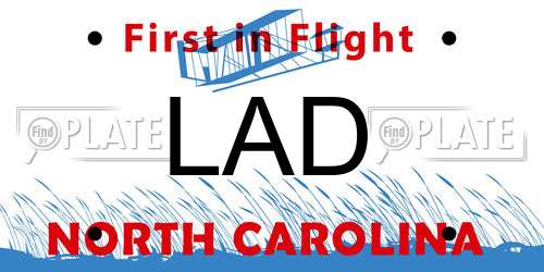 LAD North Carolina License Plate