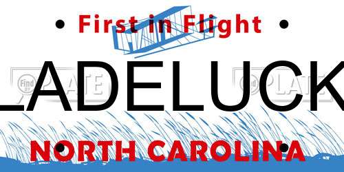 LADELUCK North Carolina License Plate