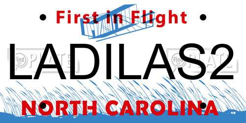 LADILAS2 North Carolina License Plate