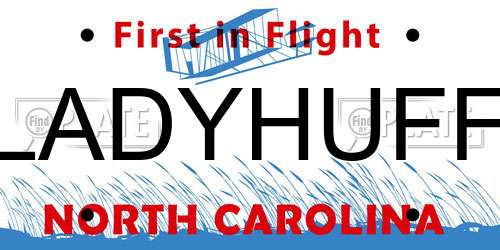 LADYHUFF North Carolina License Plate