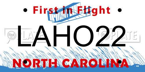 LAHO22 North Carolina License Plate