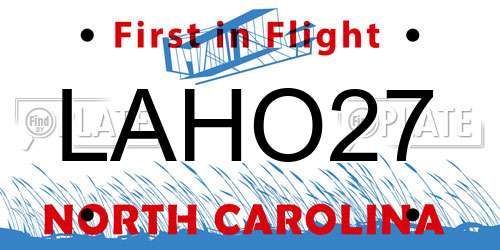 LAHO27 North Carolina License Plate