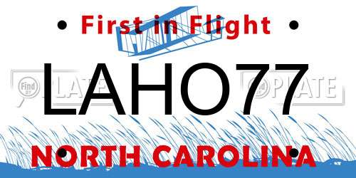 LAHO77 North Carolina License Plate