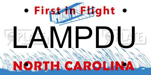 LAMPDU North Carolina License Plate