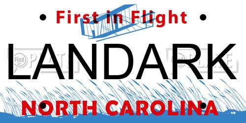 LANDARK North Carolina License Plate