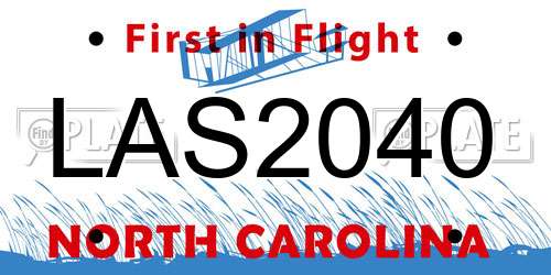 LAS2040 North Carolina License Plate