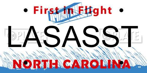 LASASST North Carolina License Plate