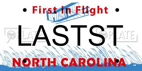 LASTST North Carolina License Plate