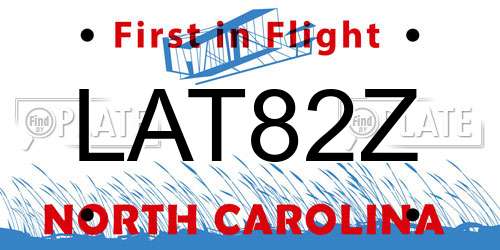 LAT82Z North Carolina License Plate