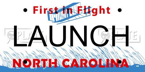 LAUNCH North Carolina License Plate