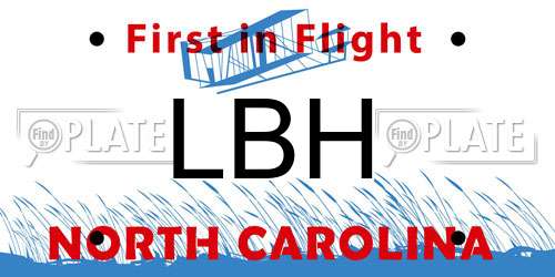 LBH North Carolina License Plate
