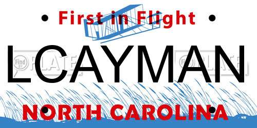 LCAYMAN North Carolina License Plate