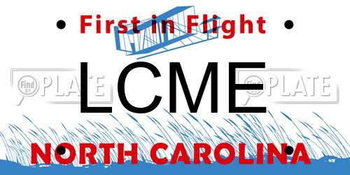 LCME North Carolina License Plate