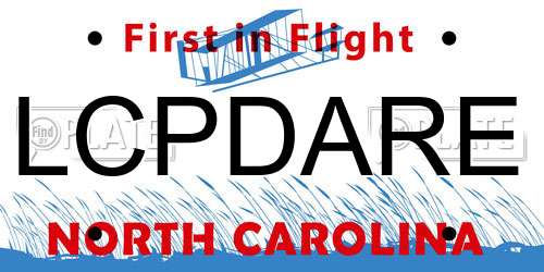LCPDARE North Carolina License Plate