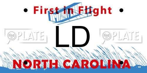 LD North Carolina License Plate