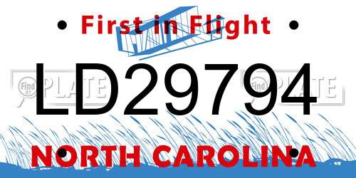 LD29794 North Carolina License Plate