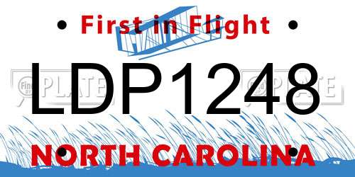 LDP1248 North Carolina License Plate