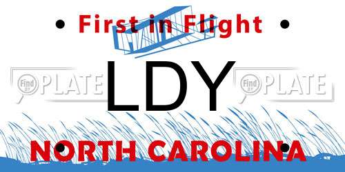 LDY North Carolina License Plate