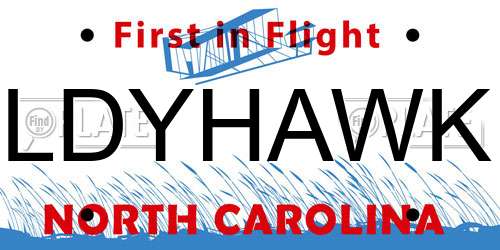 LDYHAWK North Carolina License Plate