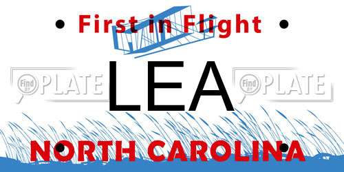 LEA North Carolina License Plate