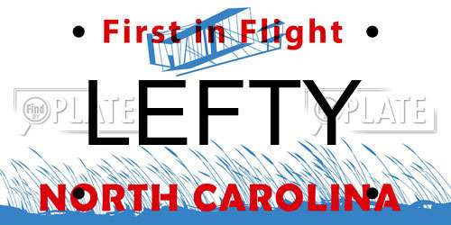 LEFTY North Carolina License Plate