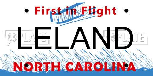LELAND North Carolina License Plate