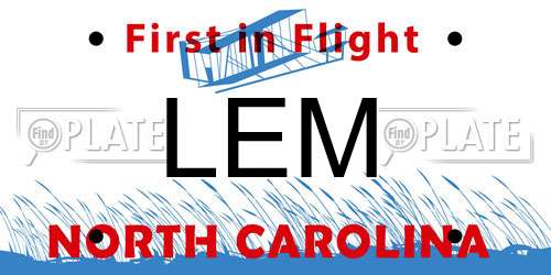 LEM North Carolina License Plate