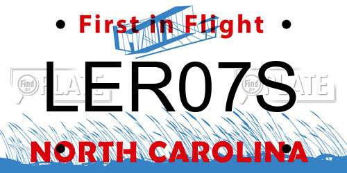 LER07S North Carolina License Plate