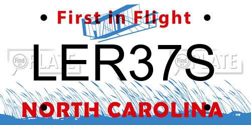 LER37S North Carolina License Plate