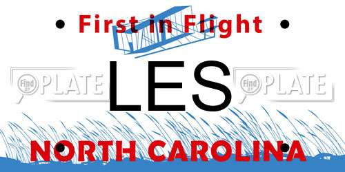 LES North Carolina License Plate