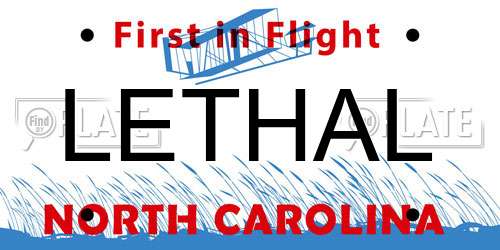LETHAL North Carolina License Plate