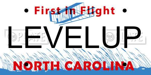 LEVELUP North Carolina License Plate