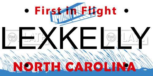 LEXKELLY North Carolina License Plate